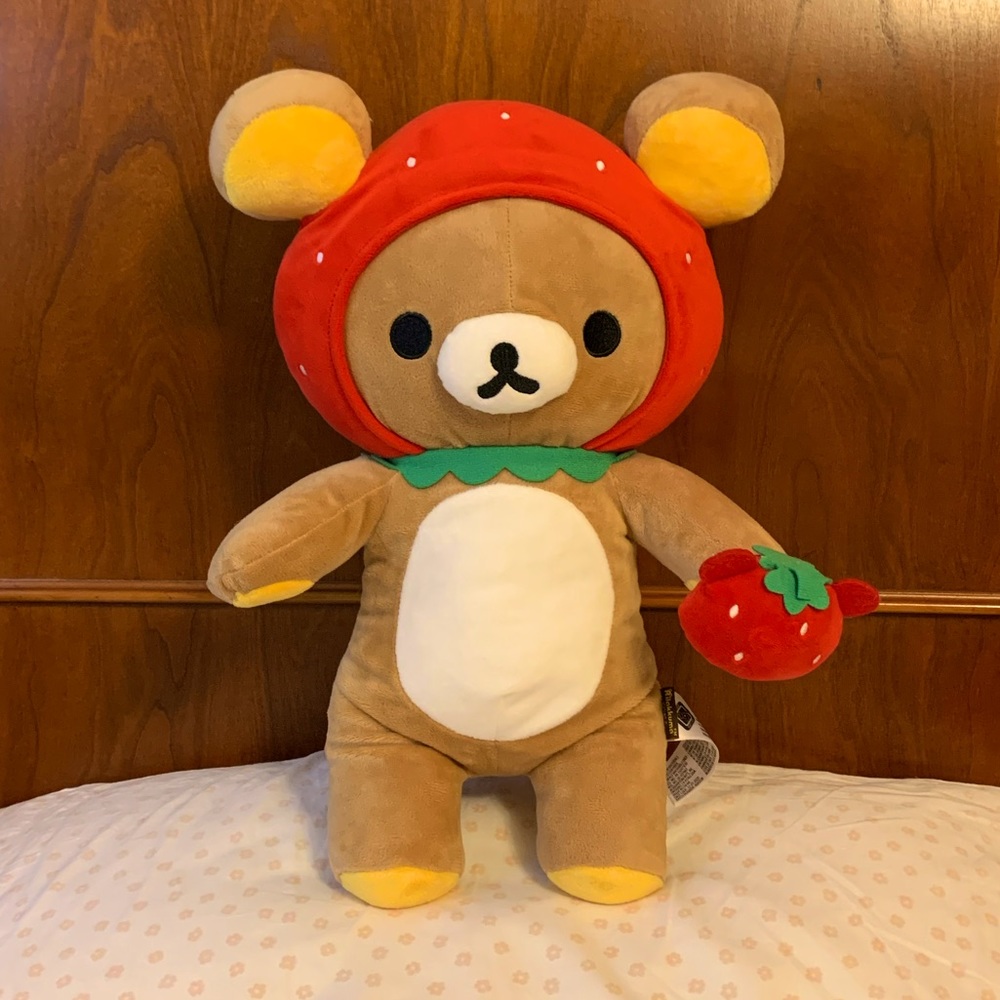 NWOT Strawberry Rilakkuma Plush